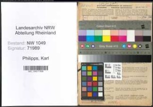 Entnazifizierung Karl Philipps , geb. 06.01.1898 (Angestellter)