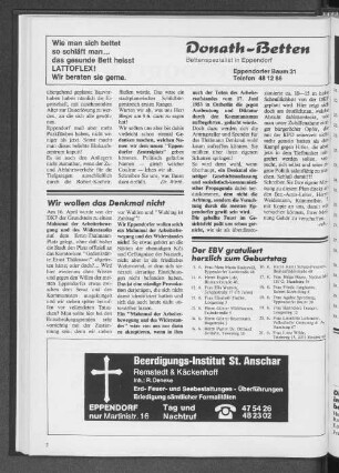 Wir wollen das Denkmal nicht