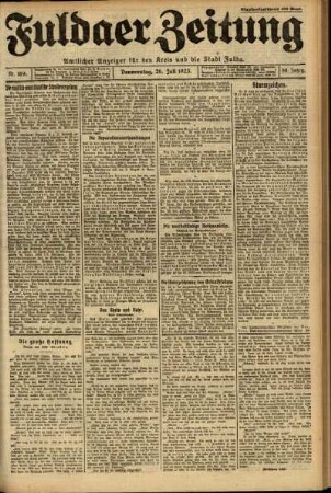 Ausgabe vom Donnerstag, den 26. Juli 1923.