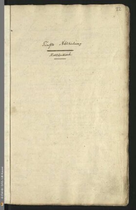 Fünfte Abtheilung. Holländisch