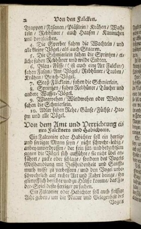 [Von den Falcken.]