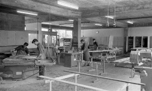 Ausbildung im Schreinerhandwerk im Erziehungsheim Stutensee.