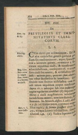 Tit. XIIX. De Privilegiis Et Immunitatibus Clericorum