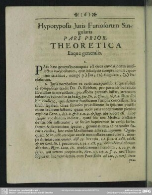 Pars Prior. Theoretica Eaque generalis