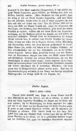 Fünftes Kapitel. Jakob II. (1685 - 1688)