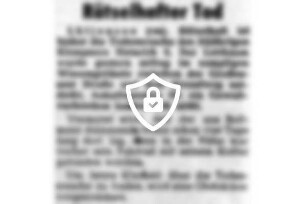 Rätselhafter Tod