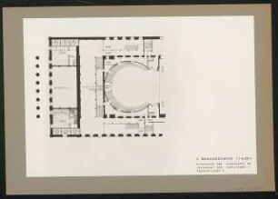 Nationaltheater, München Wiederaufbau: Grundriss 1. Ranggeschoss / Vorentwurf