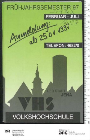 Programm 2. Semester 1996/1997
