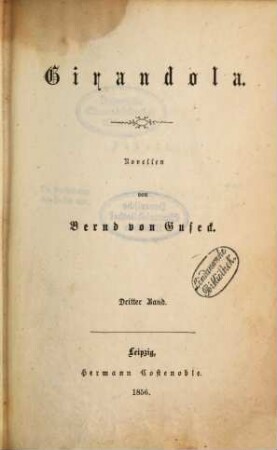 Girandola : Novellen, 3