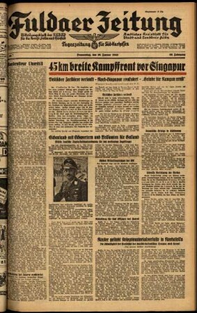 Ausgabe vom Donnerstag, den 29. Januar 1942.