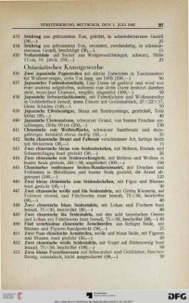 Ostasiatisches Kunstgewerbe (Nr. 436-453)