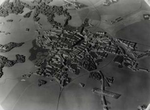 Modell der Stadt Leipzig um 1860