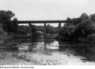 Bartenstein, Eisenbahnbrücke : Bartenstein (Bartoszyce/Polen). Eisenbahnbrücke über die Alle