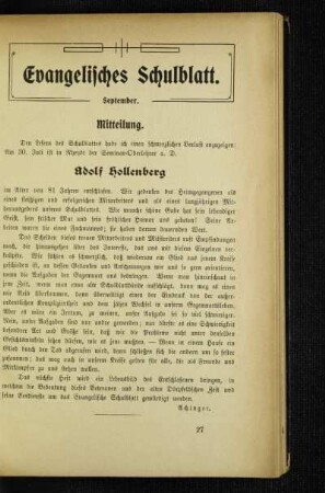 Adolf Hollenberg : [Nekrolog]
