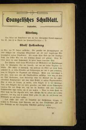 Adolf Hollenberg : [Nekrolog]