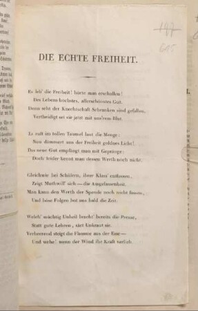 Die echte Freiheit.