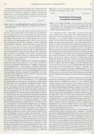 144-145 [Rezension] Vogel, Cyrille, Medieval liturgy