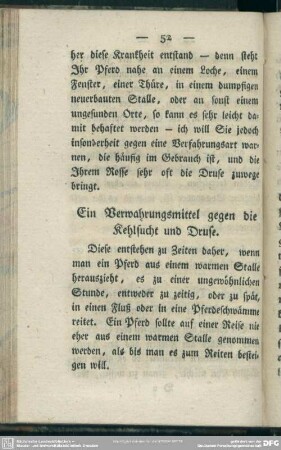 Ein Verwahrungsmittel gegen die Kehlsucht und Druse