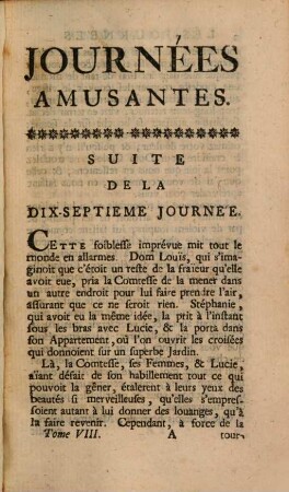 Les Journées Amusantes : Dediées Au Roi, 8