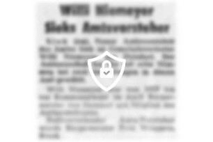 [Name maskiert] - Sieks Amtsvorsteher