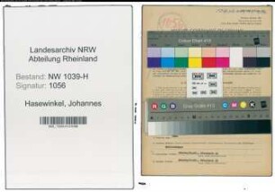 Entnazifizierung Johannes Hasewinkel , geb. 24.03.1913 (Angestellter)