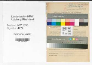 Entnazifizierung Josef Gronotte , geb. 09.10.1895 (Beamter)
