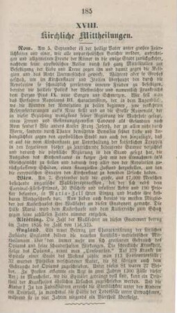 185 Kirchliche Mittheilungen
