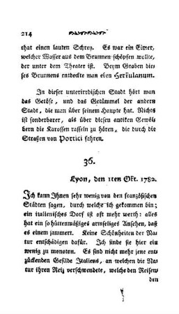 36. - Lyon, den 1ten Okt. 1782