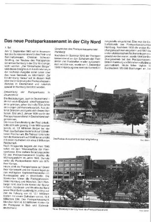 Das neue Postsparkassenamt in der City Nord