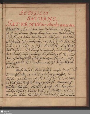 De Sigillo Saturni