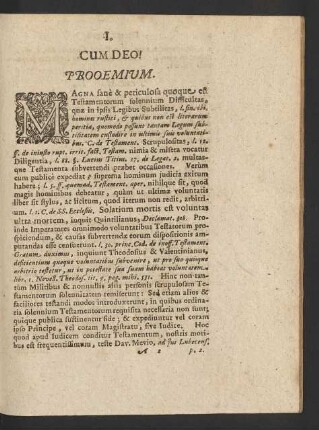 I. Cum Deo! Prooemium. Thesis I. - XXIIX.
