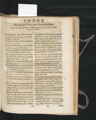 Index Rerum & Verborum locupletissimus