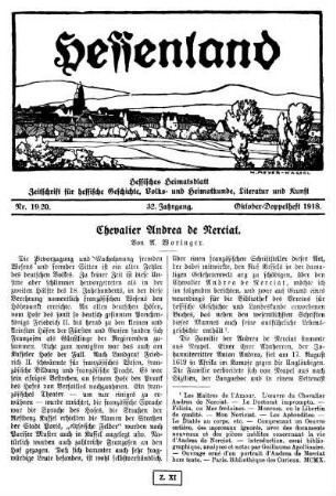 Nr. 19/20, Oktober-Doppelheft 1918