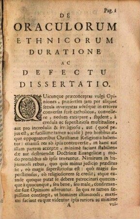 De Oraculis veterum Ethnicorum Dissertationes 2