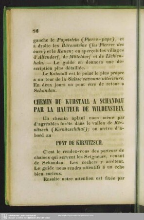 Chemin du Kuhstall a Schandau par la Hauteur de Wildenstein