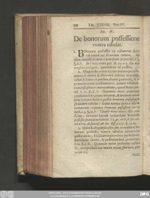 Tit. IV. De bonorum possessione contra tabulas.