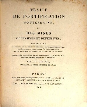 Traité de fortification souterraine