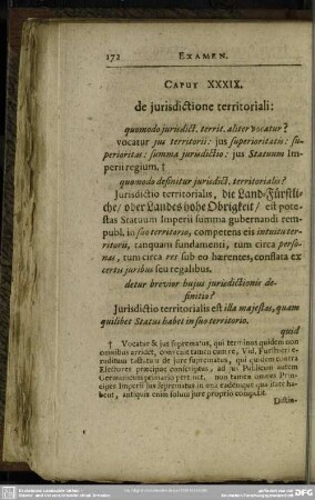 Caput XXXIX. de iurisdictione territoriali