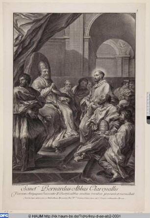 Hl. Bernhard zeigt Innocenz II. den Antipapst Victor