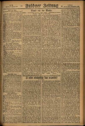 Zweite Ausgabe vom Sonntag, den 17. Januar 1926.