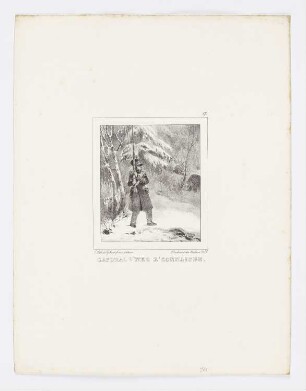 Unteroffizier, Blatt 17 der Folge "Lithographisches Album"