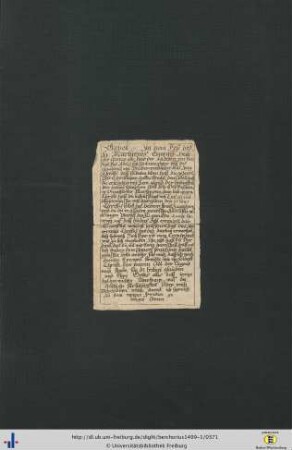 Eingelegtes Blatt mit Gebet