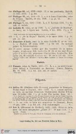 Päpste (Nr. 414 - 437)