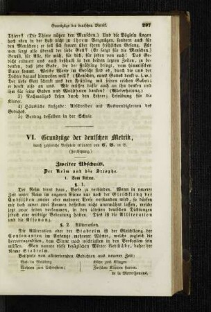 Grundzüge der deutschen Metrik : durch zahlreiche Beispiele erläutert ; (Fortsetzung)
