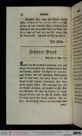 Zehnter Brief