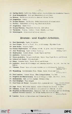 Bronze- und Kupfer-Arbeiten (Nr. 261-300a)