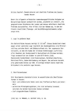 Drittes Kapitel: Raumstrukturen und räumliche Probleme des Bundeslandes Hessen