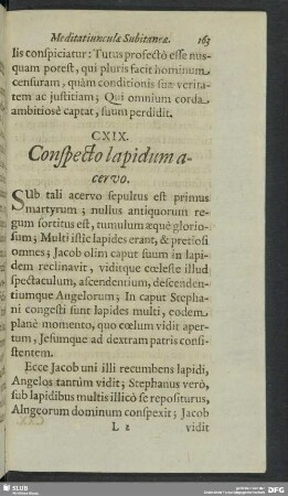 CXIX. Conspecto lapidum acervo