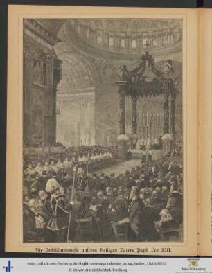 Illustration: Die Jubiläumsmesse unseres Heiligen Vaters Papst Leo XIII.
