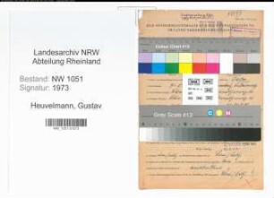 Entnazifizierung Gustav Heuvelmann , geb. 09.02.1901 (Beamter)